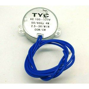 Turntable Synchronous Motor 50/60Hz AC 2.5-3RPM CCW/CW TYC-50 110V 4W 7MM Shaft